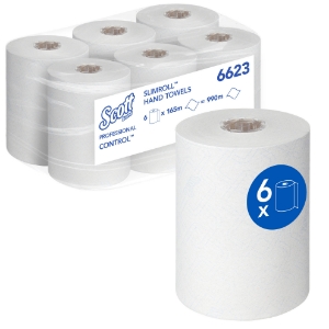 Immagine di 6623 ASCIUGAMANO A ROTOLO SCOTT SLIMROLL 1 VELO ECOLABEL