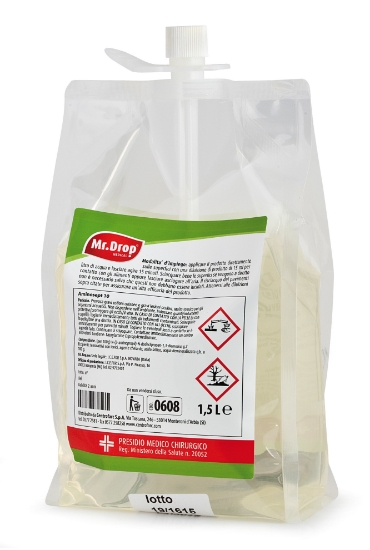 Immagine di 9 DISINFETTANTE BATTERICIDA E LEVURICIDA - AMINOSEPT 10 sacca lt.1,5