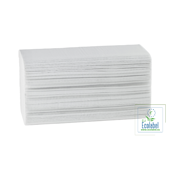 Immagine di ASCIUGAMANO FLIT A V IN CARTA DI CELLULOSA 2 VELI ECOLABEL