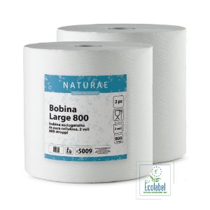 Immagine di BOBINA LARGE 800 IN PURA CELLULOSA 2 VELI ECOLABEL