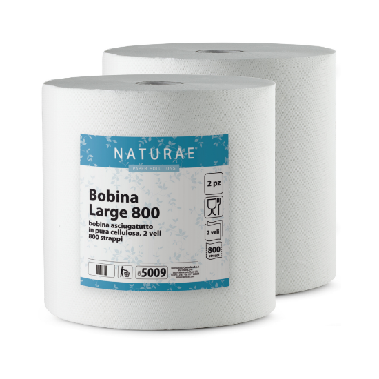 Immagine di BOBINA LARGE 800 IN PURA CELLULOSA 2 VELI ECOLABEL