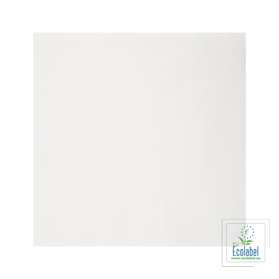 Immagine di TOVAGLIOLO BIANCO 2 VELI ECOLABEL 24x24cm
