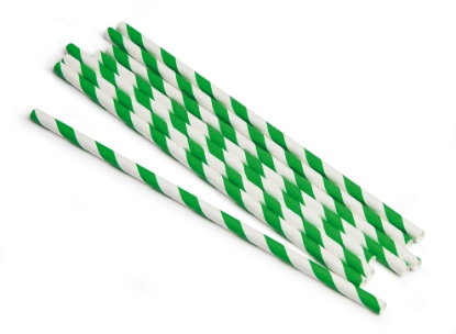 Immagine di CANNUCCIA CARTA BIANCO/VERDE Ø0,6x19,7cm 