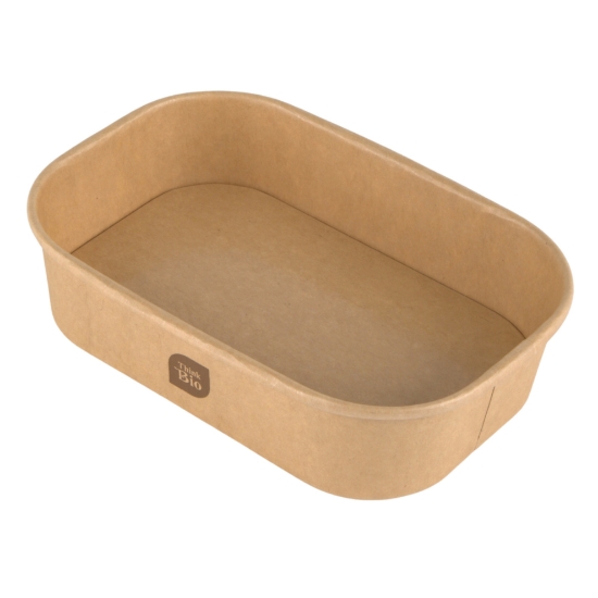 Immagine di CIOTOLA BOX RETTANGOLARE KRAFT + PE ml.500 17,2x12x4,1cm
