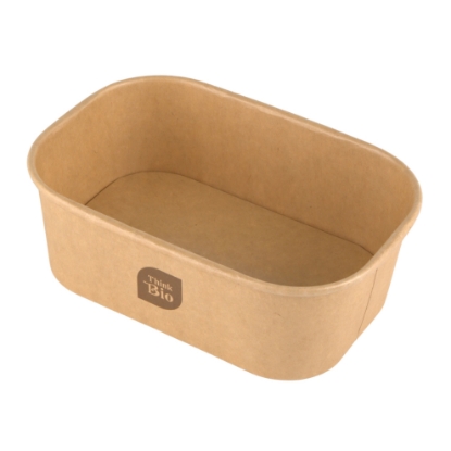Immagine di CIOTOLA BOX RETTANGOLARE KRAFT + PE ml.750 17,2x12x5,1cm