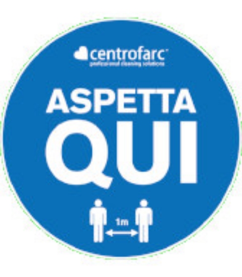 Immagine di ADESIVO CALPESTABILE TONDO BLU Ø28cm  