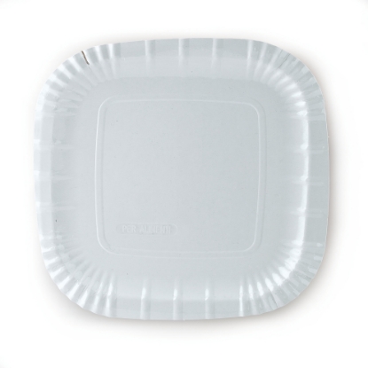 Immagine di PIATTO PIZZA BIANCO QUADRATO 24x24cm
