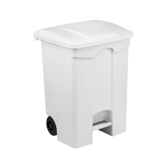 Immagine di CONTENITORE MOBILE A PEDALE CON COPERCHIO BIANCO lt.70
