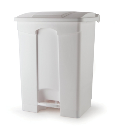 Immagine di CONTENITORE A PEDALE CON COPERCHIO BIANCO lt.70