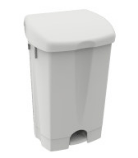 Immagine di PATTUMIERA IN PLASTICA BIANCA C/PEDALE lt.50 