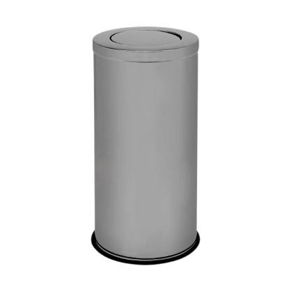 Immagine di GETTACARTE IN ACCIAIO INOX SATINATO C/COPERCHIO lt.52