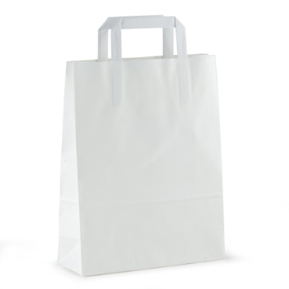 Immagine di BORSE CARTA BIANCA CON MANIGLIA 22x12x29cm