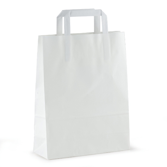 Immagine di BORSE CARTA BIANCA CON MANIGLIA 22x12x29cm