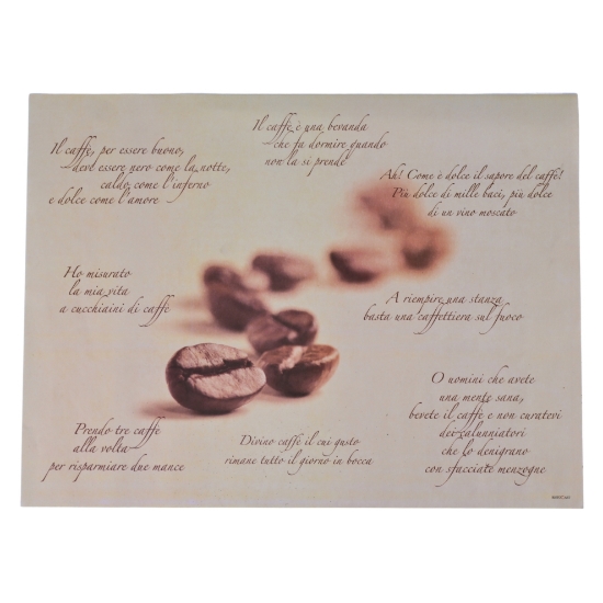Immagine di TOVAGLIETTA CARTA POESIE DI CAFFE 30x40cm