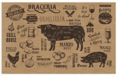 Immagine di TOVAGLIETTA BBQ AIRWAVE CARTA KRAFT 30x48cm