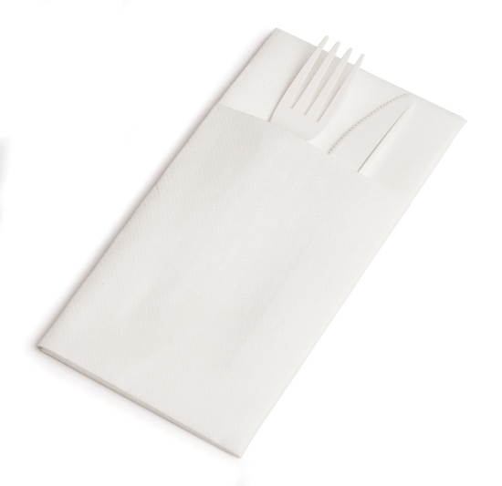 Immagine di TOVAGLIOLO POCKET LIGHT CARTA A SECCO/AIRLAID BIANCO 40x48cm