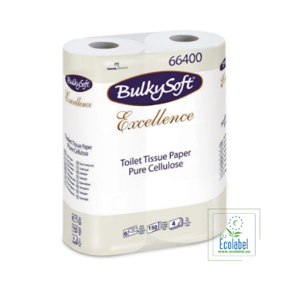 Immagine di 66400 CARTA IGIENICA BULKYSOFT EXCELLENCE 4 VELI ECOLABEL  