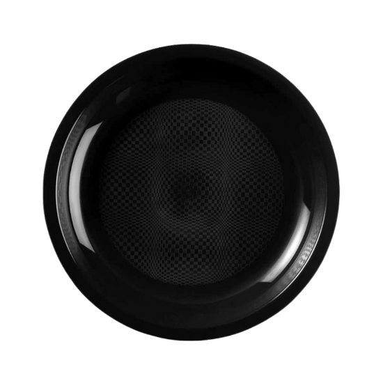 Immagine di 2750 PIATTO PIANO NERO IN POLIPROPILENE cm.22  