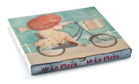 Immagine di SCATOLA PIZZA 35x35x3cm confezione 100 pezzi