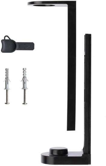 Immagine di STAFFA ABS NERA CON VITI PER FLACONE ml.380