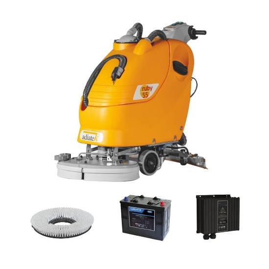 Immagine di KIT LAVASCIUGA RUBY 55T (DISCHI TRASCINATORI, BATTERIE E CARICABATTERIE ESTERNO)