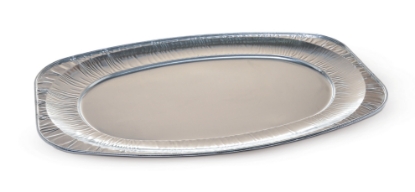 Immagine di VASSOIO ALLUMINIO OVALE BORDO G 55,5X36x2,2cm