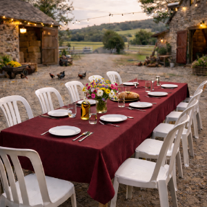 Immagine di TOVAGLIA A ROTOLO TNT BORDEAUX mt.25