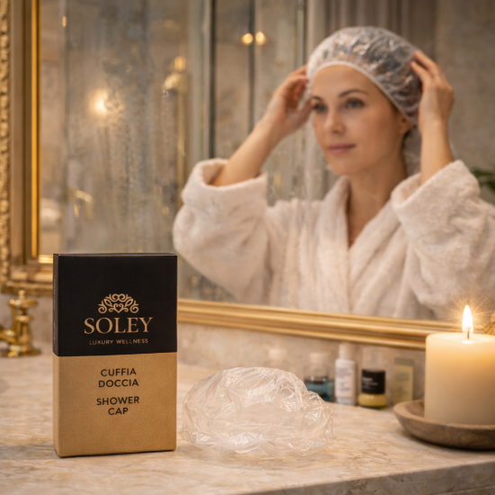 Immagine di CUFFIA DOCCIA IN ASTUCCIO SOLEY 5x8,5cm